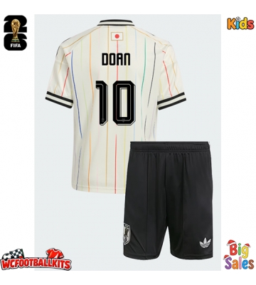 Japan Ritsu Doan #10 Replica Away Stadium Kit for Kids World Cup 2026 Short Sleeve (+ pants)